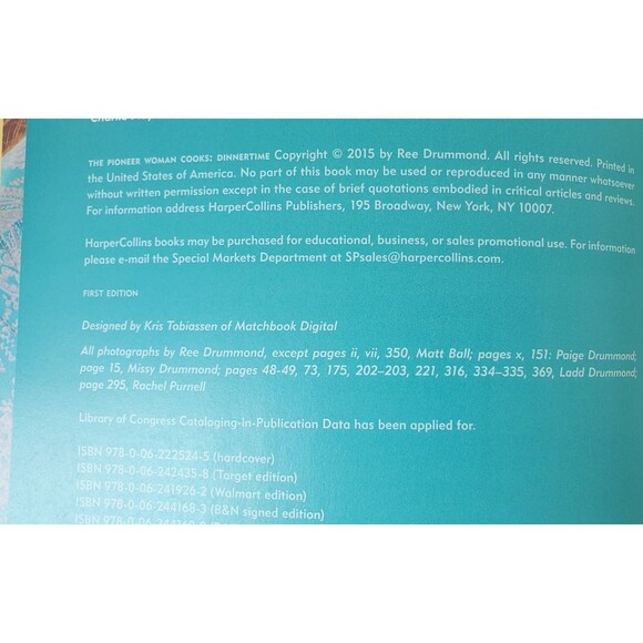 The Pioneer Woman Cooks Dinnertime by Ree Drummond 1st Ed. Illustrated Hardcover - Picture 4 of 16